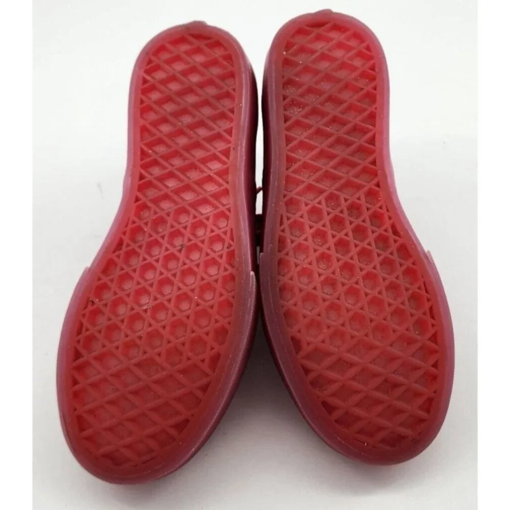 VANS Old Skool Translucent Skate Shoes Red Monochrome Youth Kids Size 1 With Box